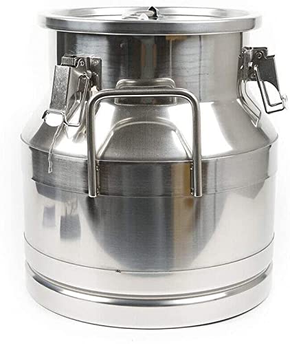 3.16Gallon Stainless Steel Milk Can Ice Bucket Wine Bucket,Water Jug Liquid Storage Pail,Commercial Fermentation Barrel,Canisters for Kitchen