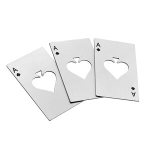 bottle opener,qll 3 pcs stainless steel credit card size casino bottle opener for your wallet