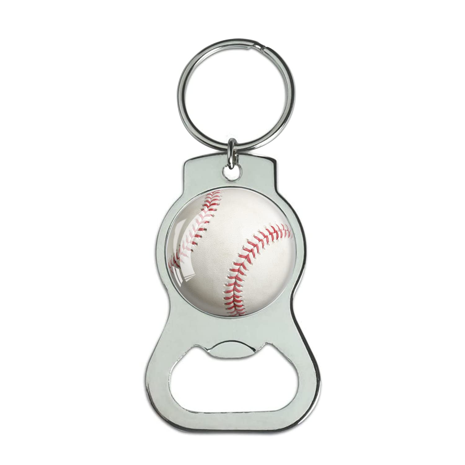 Bottle Opener Keychain Portable Beer Bottle Opener Premium Beverage Bottle Opener Key Ring Open Easily Baseball