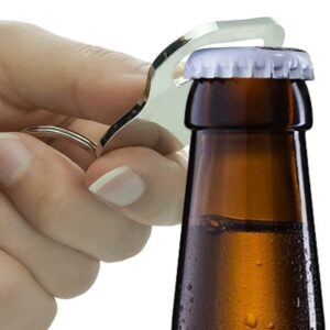 Bottle Opener Keychain Portable Beer Bottle Opener Premium Beverage Bottle Opener Key Ring Open Easily Baseball