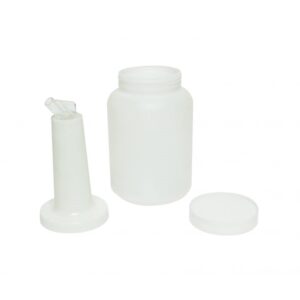 TrueCraftware Set of 3 White 2 qt Pour and Store Fruit Juice and Liquor Pour Bottles- Bar Supplies Pour Bottles Plastic Juice Pour Bottles Plastic Barware for Bars & Event