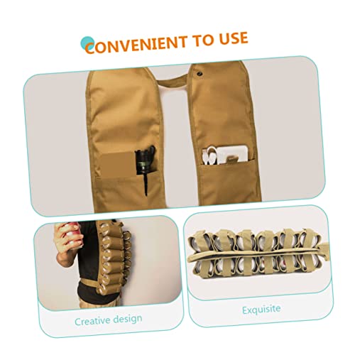 INOOMP Beer Vest Belt Outdoor Drink Holder Camping BBQ Grill Camping Accessories Beer Supply 12 Can Soda Belt Holster Beverage Holder Barbecue Accessories Beer Accessory Outdoor Beer Vest