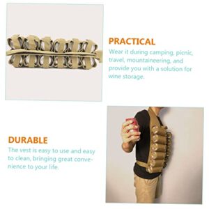 INOOMP Beer Vest Belt Outdoor Drink Holder Camping BBQ Grill Camping Accessories Beer Supply 12 Can Soda Belt Holster Beverage Holder Barbecue Accessories Beer Accessory Outdoor Beer Vest