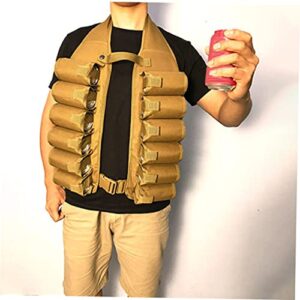 INOOMP Beer Vest Belt Outdoor Drink Holder Camping BBQ Grill Camping Accessories Beer Supply 12 Can Soda Belt Holster Beverage Holder Barbecue Accessories Beer Accessory Outdoor Beer Vest