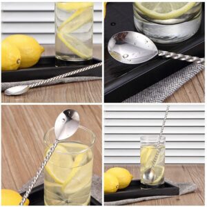 GDFYMI Stainless Steel Cocktail Muddler and Mixing Spoon, Mojito Muddler, Fruit Smasher, Professional Home Bar Tools for Margaritas, Mint, Fruit, Ice