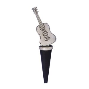 basic spirit décor guitar bottle stopper - handmade home decoration for gifts and souvenirs, wine and beverage kit music lover
