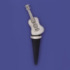 Basic Spirit Décor Guitar Bottle Stopper - Handmade Home Decoration for Gifts and Souvenirs, Wine and Beverage Kit Music Lover