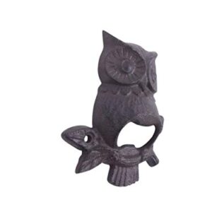 Handcrafted Nautical Decor Cast Iron Owl Wall Mounted Bottle Opener 6"