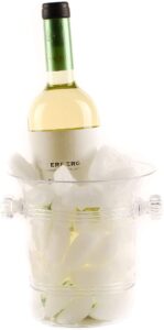 clear plastic ice bucket for wine & champagne - plastic tub for drinks and parties - chiller bucket - 6 inches by ecoquality (1)
