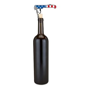 Foster & Rye American Flag Stainless Steel Double Hinged Corkscrews