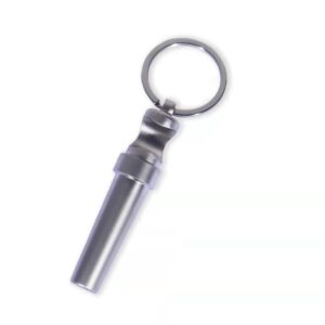 mini key ring wine opener, ultimate keychain corkscrew tool, emergency travel cork wine opener (silver)
