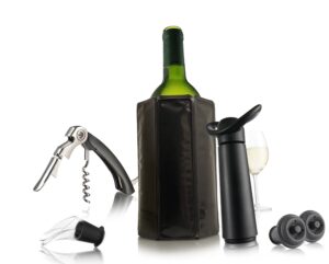 vac-u-vin special edition wine essentials giftset, standard, black