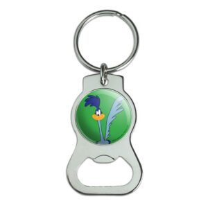 graphics & more looney tunes road runner keychain with bottle cap opener