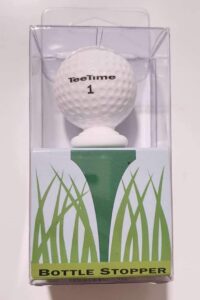 white acrylic golf ball stopper - tee time