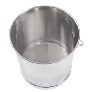 8.5Qt Milk Can Tote, Stainless Steel Milk Pail Bucket with Lid, and Open Lip Edge, Also Good for Compost