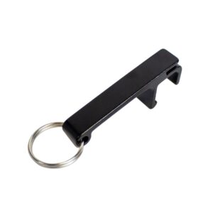 lucky line standard key chain bottle opener, phone stand, and can tab opener, black, pack of 10 (87710)