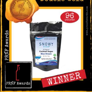 Snowy River Blue Dream Cocktail Sugar - Kosher All Natural White and Blue Cocktail Rimmer and Coffee Rimmer (Blue Dream, 8oz Bag)