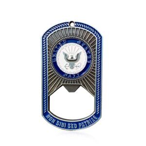 U.S. Navy (USN) Dog Tag Bottle Opener or Challenge Coin | Perfect Veteran & Military Gift | Old Dominion LLC