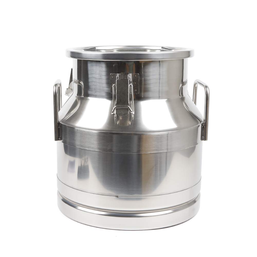 12L/3.16 Gal Milk Can Stainless Steel Milk Can, Heavy Duty Milk Storage Transport Can, Sealed Bucket Wine Barrel with Silicone Seal for Commercial or Domestic Use