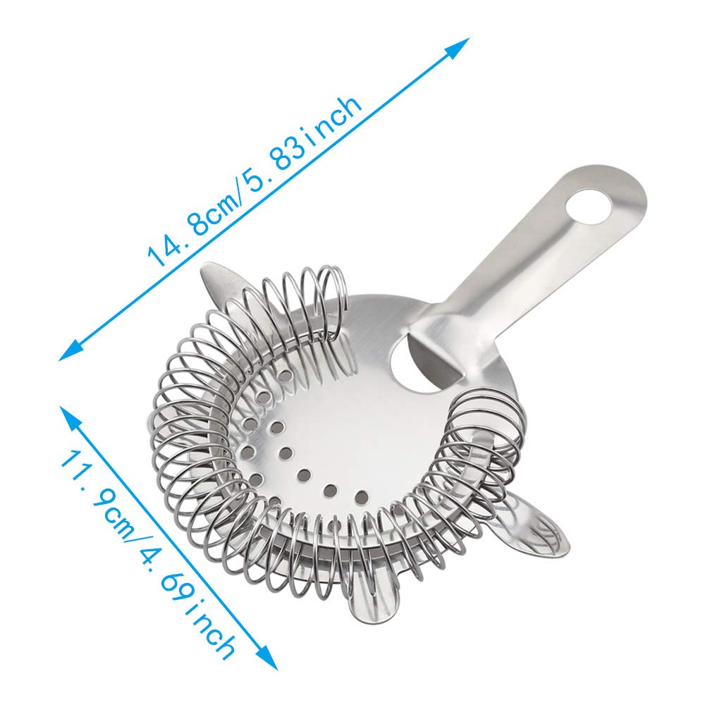 Batino 1PC Stainless Steel Cocktail Strainer Bar Strainer Filter Bartender Ice Filter for Bar