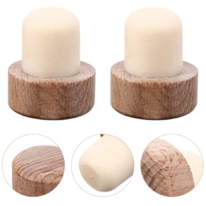 6 Pcs Wooden Wine Bottle Stopper Wood Wine Corks Crafts Replacement Corks for Wine Beer Bottle Glass Bottles DIY Craft