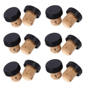 hemoton 12pcs cork wedding decor wine bottle supplies kitchen beverage stopper red wine plug bottle plug wine bottle stoppers beverage bottle stopper wood straight mouth wine bottle cap