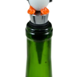 Glass Penguin Wine Bottle Stopper - Decorative, Unique, Handmade, Eye-Catching Glass Wine Stoppers – Penguin Wine Stopper, Wine Accessories, Penguin Gift for Host/Hostess - Wine Corker / Sealer