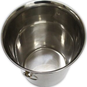 KITCHENDIVA 8.5" x 8.5" Stainless Steel Ice Bucket with Ring Handles | Chic Design | Ideal for Various Occasions