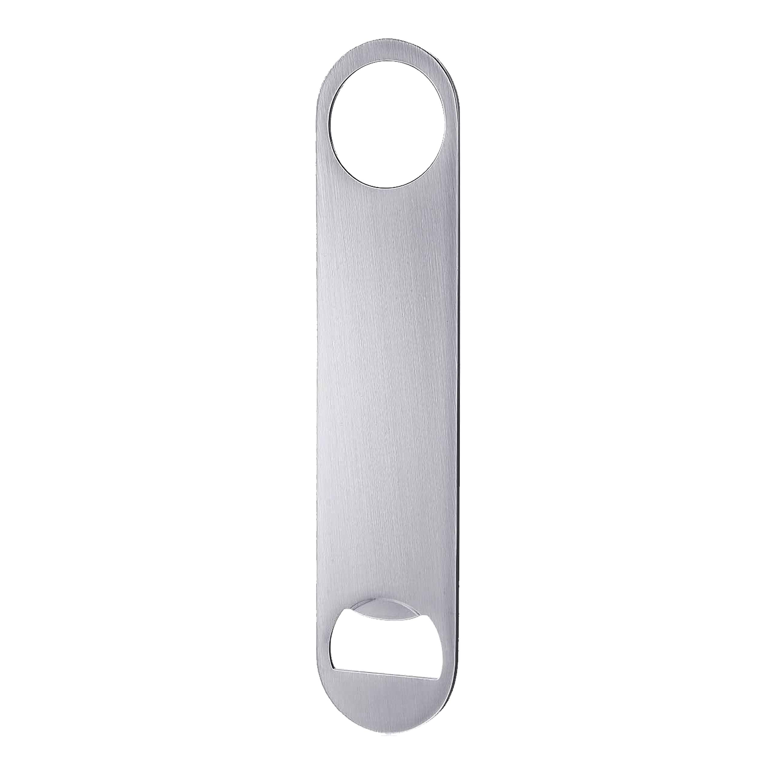 OGGI Bar Blade Bottle Opener Stainless Steel, Bartender Bottle Opener, Solid Bottle Cap Opener, Heavy Duty Beer Opener, 7" / 18cm