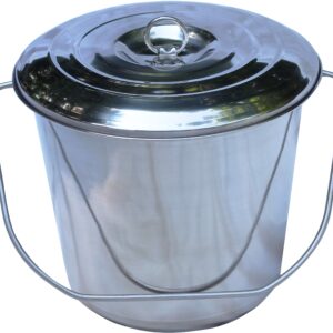 Stainless Steel Milk Bucket with Lid 14 Qt Dairy Pail