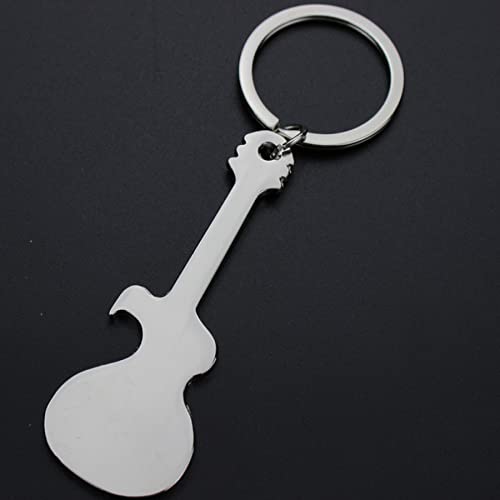 ARFUKA Bottle Opener Keychain Portable Metal Beer Bottle Opener Keyring Guitar Shaped Beverage Soada Drinks Bottle Opener Key Chain Christmas Birthday Gift for Men and Women