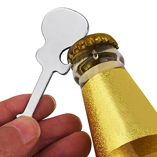 ARFUKA Bottle Opener Keychain Portable Metal Beer Bottle Opener Keyring Guitar Shaped Beverage Soada Drinks Bottle Opener Key Chain Christmas Birthday Gift for Men and Women