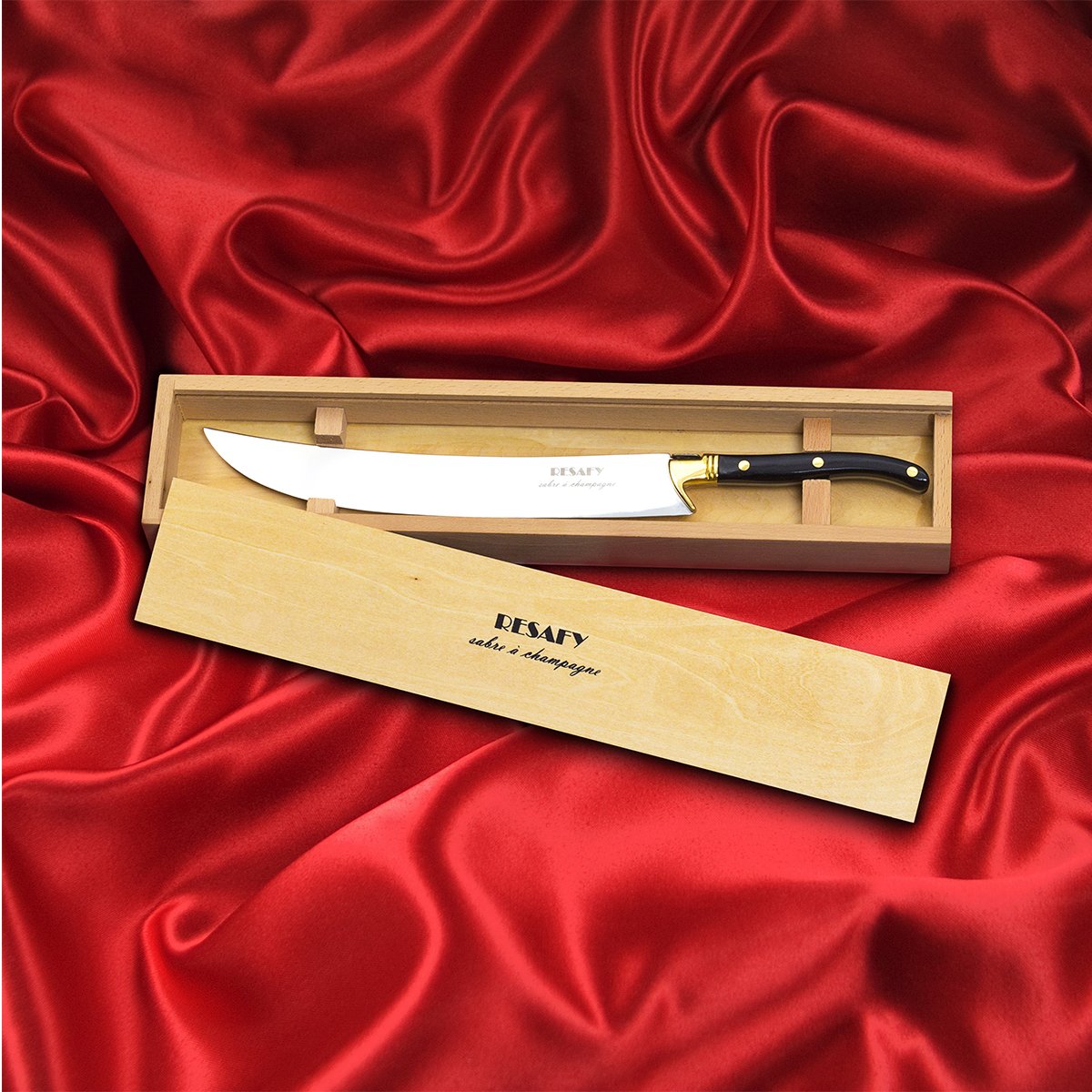 Resafy Champagne Saber With Wooden Box Champagne Knife Champagne Sword Champagne Opener