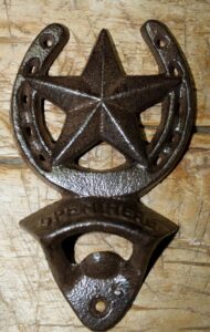 outletbestselling cast iron horseshoe star plaque open here beer bottle opener western wall mount