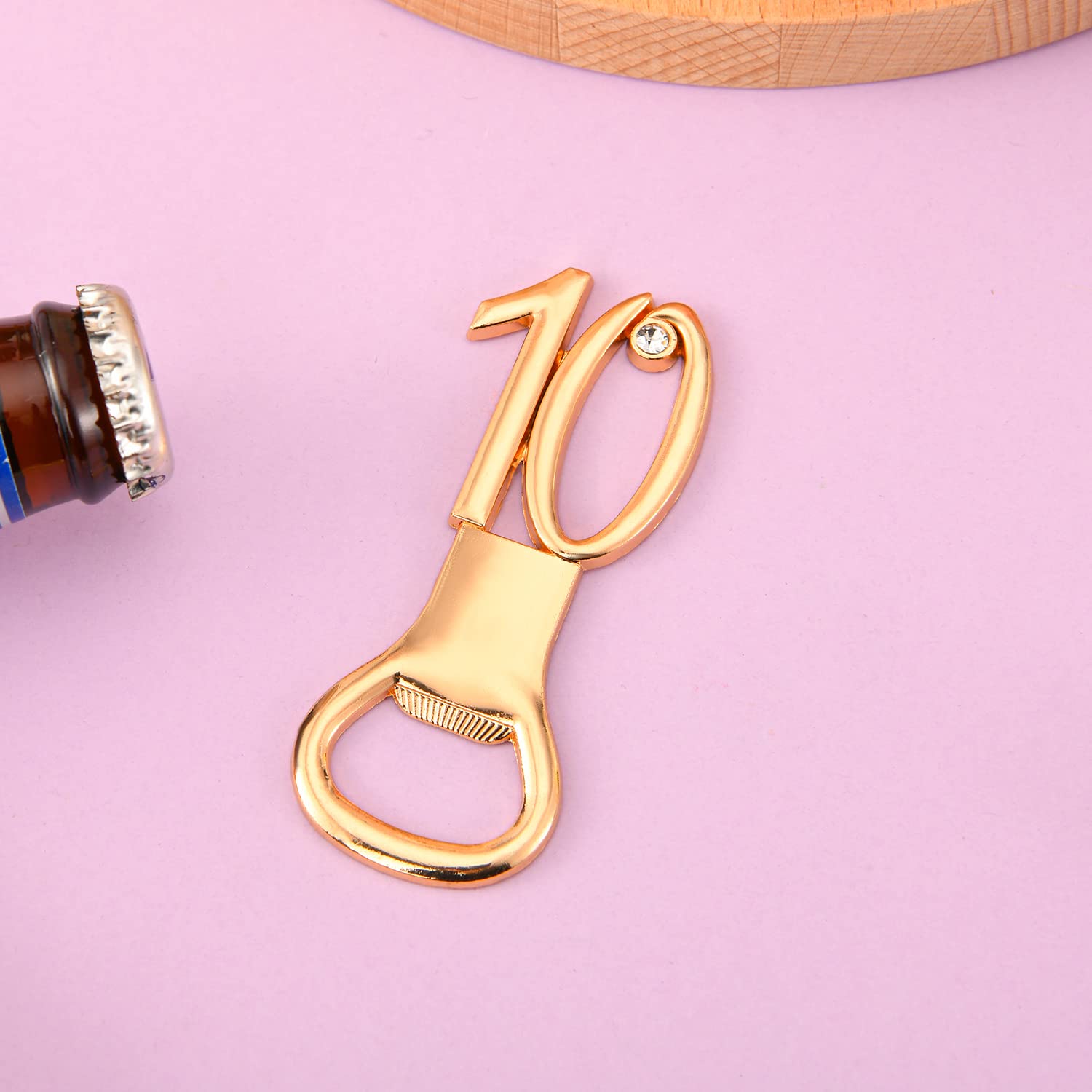 24 Pieces/Packs 10 Bottle Openers for 10th Birthday Party Favors Wedding Anniversary Gidts Decorations or Souvenirs for Guests with Gift Boxes Party Giveaways for Adults (10)