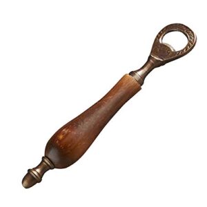 47th & main vintage bottle opener with wood handle, 6.69" long