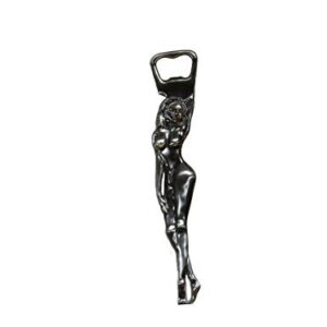 3D Nude Girl Bottle Opener Solid Steel Double Sided Brush Finish Beer Bar Brewania