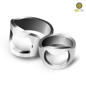 CZ Store Mini Bottle Opener Ring ✮Lifetime Guaranteed✮ Novelty Tool for Removing Soda or Beer Crown Seals & Caps - Stainless Steel with Nickel Finish 3-Pack : 0.79”, 0.87”, 0.95” Sizes