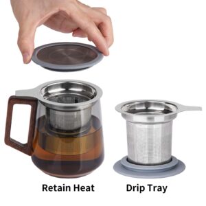 Vaincre 2PCS 9" Muddler and 10” Bar Spoon Cocktail Mixing Spoon and Tea Infuser Tea Strainer and Lid