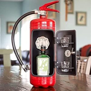 REML Fire Extinguisher Mini Bar,Novelty Fire Extinguisher,Mini Bar Collector,Cave Weird Gift,Handmade Metal Mini Bar Gift for Firefighters for Whiskey Lovers,Jar Bar Set,My Cave,My Rules,Gift Set