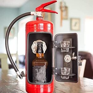 REML Fire Extinguisher Mini Bar,Novelty Fire Extinguisher,Mini Bar Collector,Cave Weird Gift,Handmade Metal Mini Bar Gift for Firefighters for Whiskey Lovers,Jar Bar Set,My Cave,My Rules,Gift Set