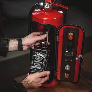 REML Fire Extinguisher Mini Bar,Novelty Fire Extinguisher,Mini Bar Collector,Cave Weird Gift,Handmade Metal Mini Bar Gift for Firefighters for Whiskey Lovers,Jar Bar Set,My Cave,My Rules,Gift Set