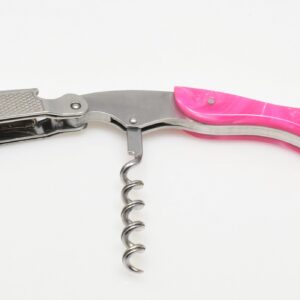 Pink Handle Professional Corkscrew Double Hinge Deluxe Waiters Wine Key