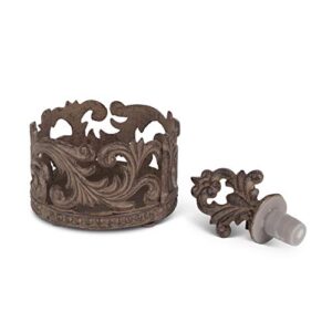 gg collection acanthus wine bottle holder and stopper