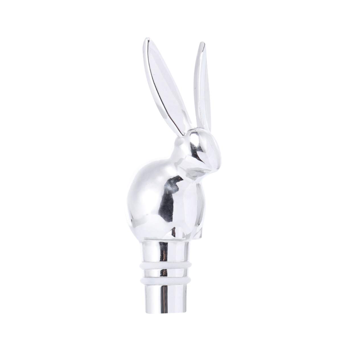 Cabilock Bunny Wine Stopper Zinc Alloy Beverage Wine Bottle Stoppers Bunny Rabbit Heads Airtight Seal Bottle Plug for Wedding Easter Party Rabbit Head Bottle Stopper