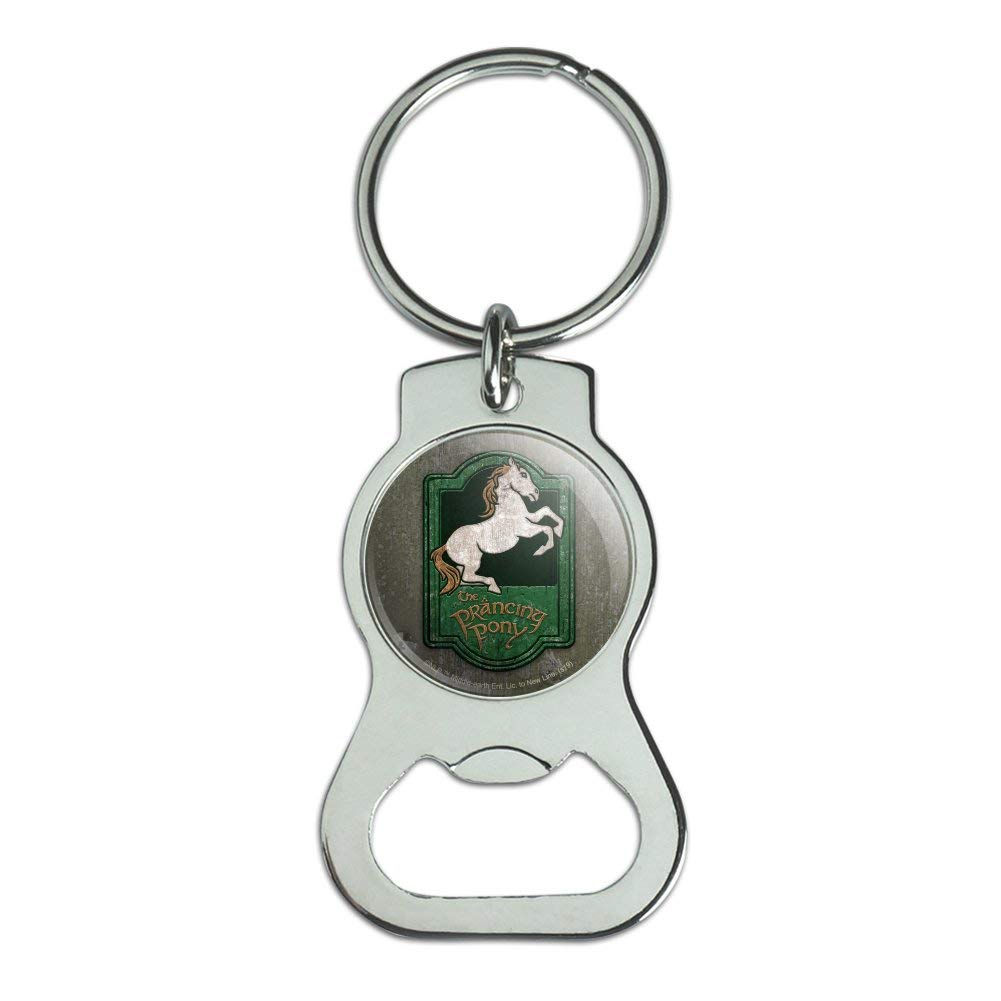 GRAPHICS & MORE The Lord of The Rings The Prancing Pony Keychain with Bottle Cap Opener