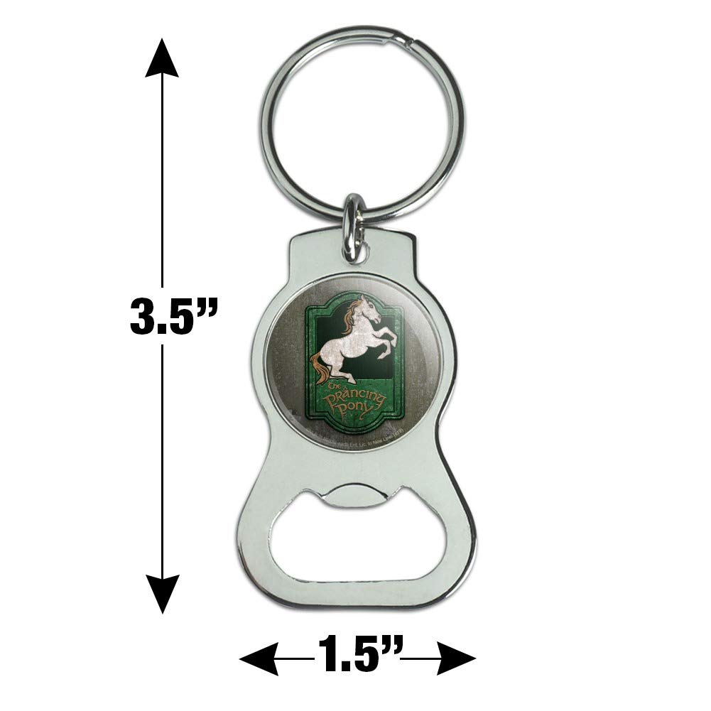 GRAPHICS & MORE The Lord of The Rings The Prancing Pony Keychain with Bottle Cap Opener