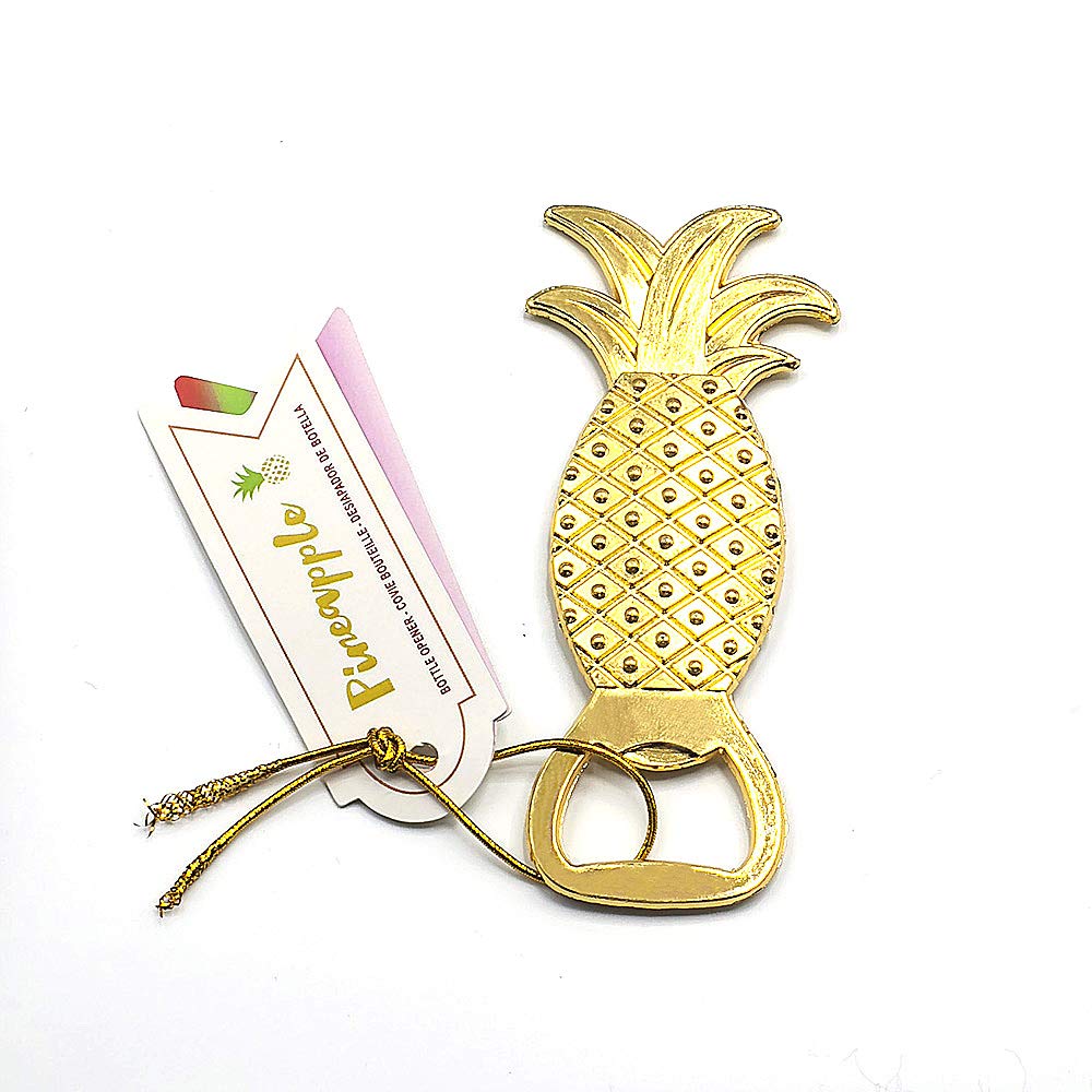 Gold Pineapple Bottle Opener for Wedding Party Favor Set of 20