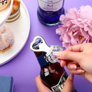 50 Sets Crown Bottle Openers for Wedding Bridal Shower or Baby Shower Party Favors Gifts for Guests Return Favors Crown Bottle Opener with Organza Bags Thank You Tags Return Souvenir Gifts for Guests