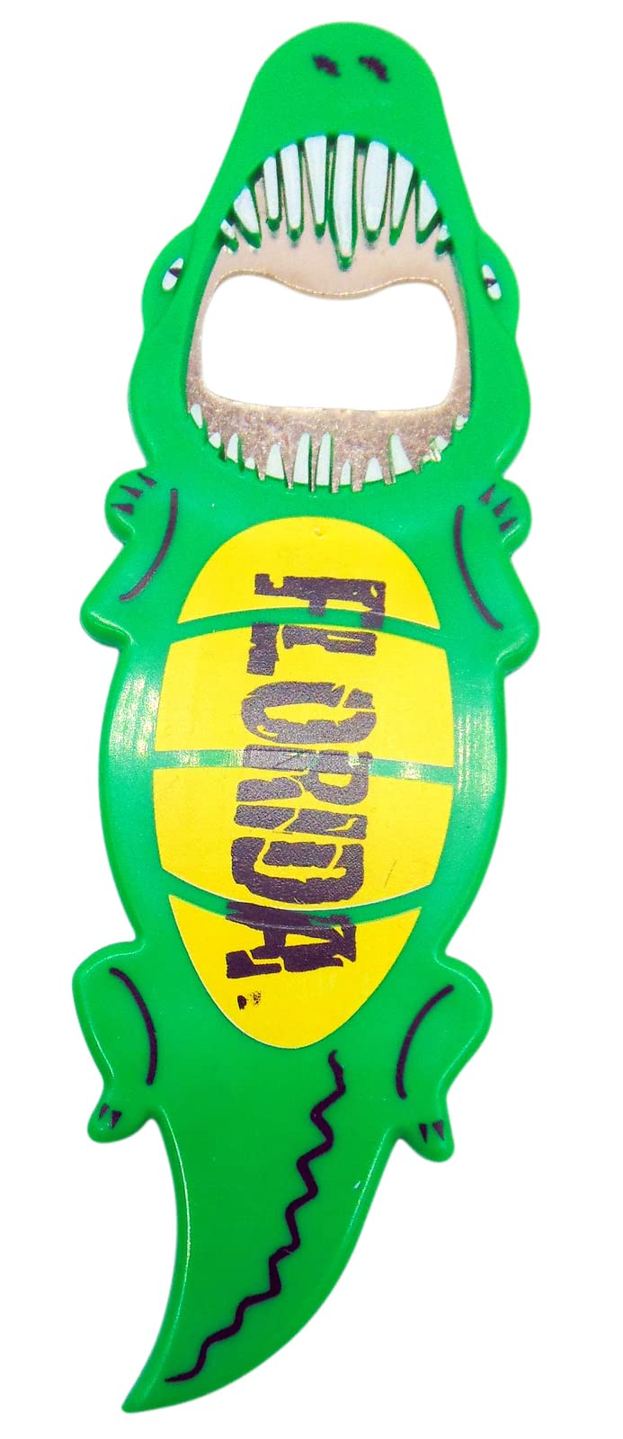 Florida Alligator Bottle Opener Sunshine State Gator Souvenir Magnet, 5 Inch